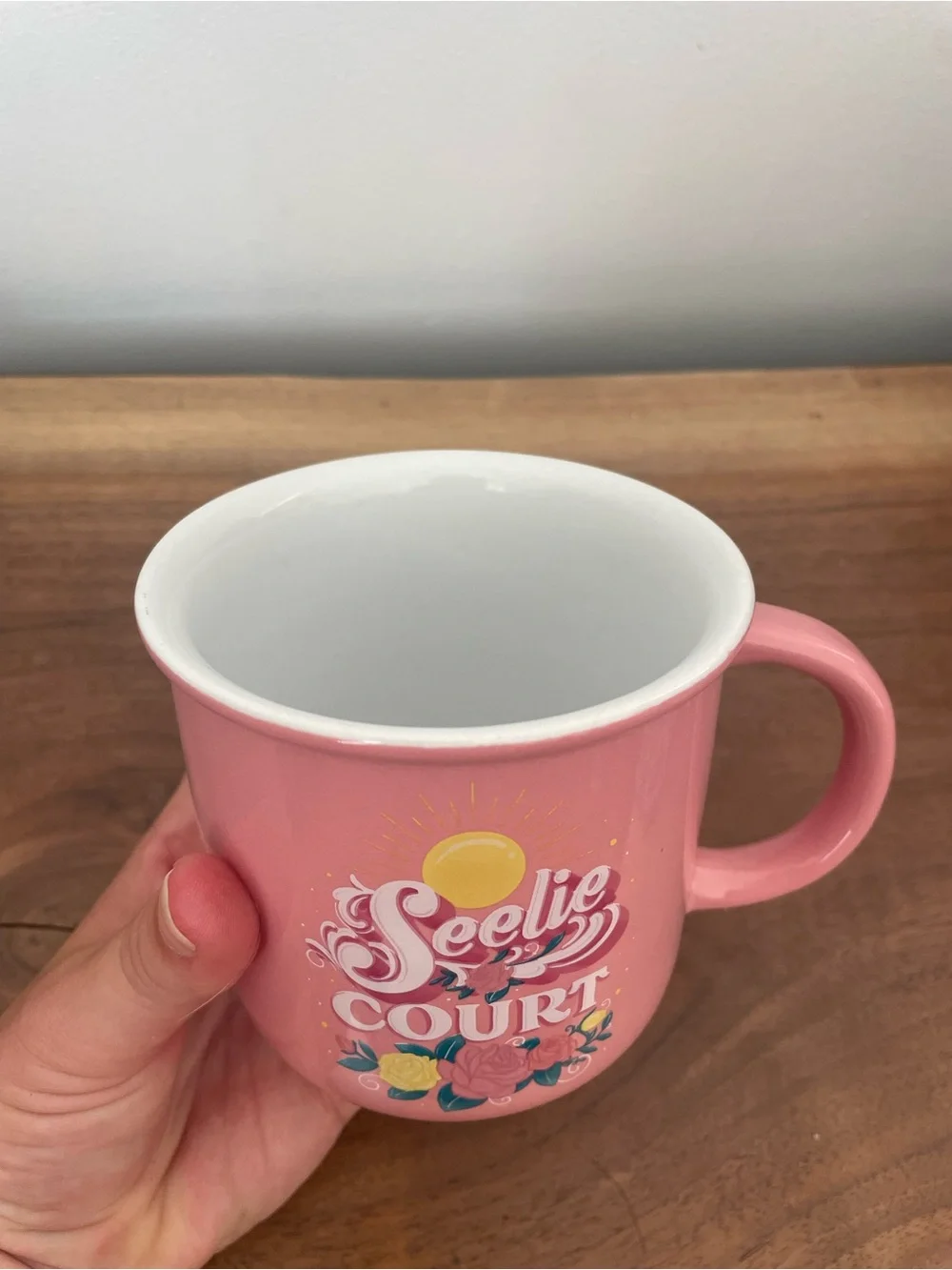 Seelie Court Pink Ceramic Coffee Mug Bookish Box Exclusive ACOTAR